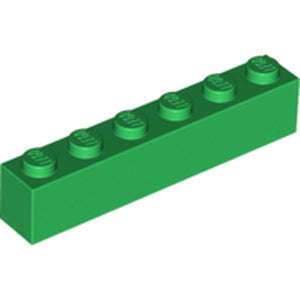 LEGO 3009 Brick 1 x 6 in Green - Authentic LEGO Part