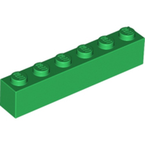 LEGO 3009 Brick 1 x 6 in Green - Authentic LEGO Part