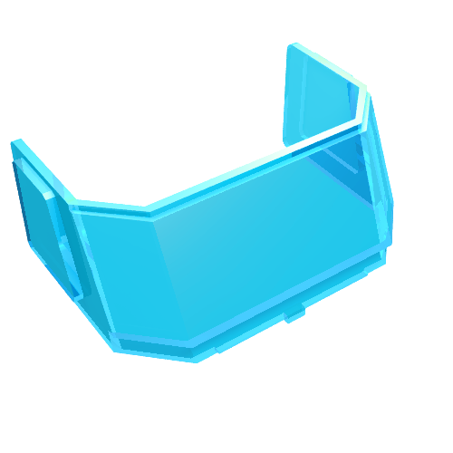 LEGO 46103 Glass for Windscreen 4 x 6 x 4 Cab with Hinge in Trans-Light Blue - Authentic LEGO Part