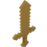 LEGO 18787 Minifigure, Weapon Sword Pixelated (Minecraft) in Pearl Gold - Authentic LEGO Part