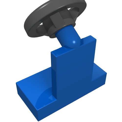 LEGO 3829c01 Vehicle, Steering Stand 1 x 2 with  Steering Wheel in Blue - Authentic LEGO Part