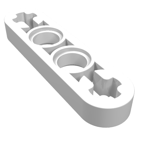 LEGO 32449 Technic, Liftarm Thin 1 x 4 - Axle Holes in White - Authentic LEGO Part