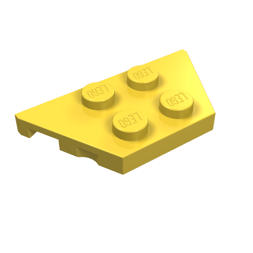LEGO 51739 Wedge, Plate 2 x 4 in Yellow - Authentic LEGO Part