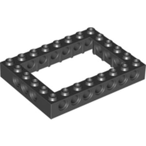 LEGO 32532 Light Bluish Gray Technic, Brick 6 x 8 Open Center in Black - Authentic LEGO Part