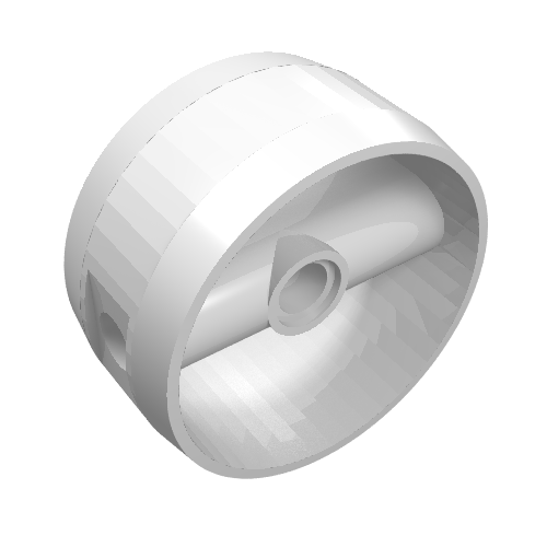 LEGO 41531 Cylinder 4 x 4 x 1 2/3 with Pin Holes and Center Bar in White - Authentic LEGO Part