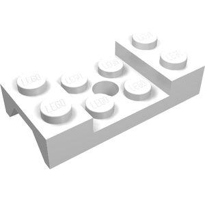 LEGO 60212 Vehicle, Mudguard 2 x 4 with Arch Studded with Hole in White - Authentic LEGO Part