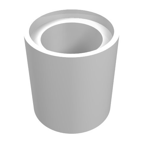 LEGO 18654 Light Bluish Gray Technic, Liftarm Thick 1 x 1 (Spacer) in White - Authentic LEGO Part