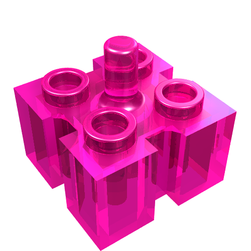 LEGO 47117 Brick, Modified 2 x 2 with Channels and Top Peg - Main Product Image