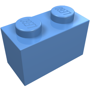 LEGO 3004 Brick 1 x 2 in Medium Blue - Authentic LEGO Part