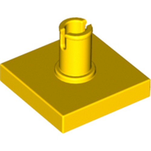 LEGO 2460 Tile Special 2 x 2 with Top Pin [Squared Holes] in Yellow - Authentic LEGO Part