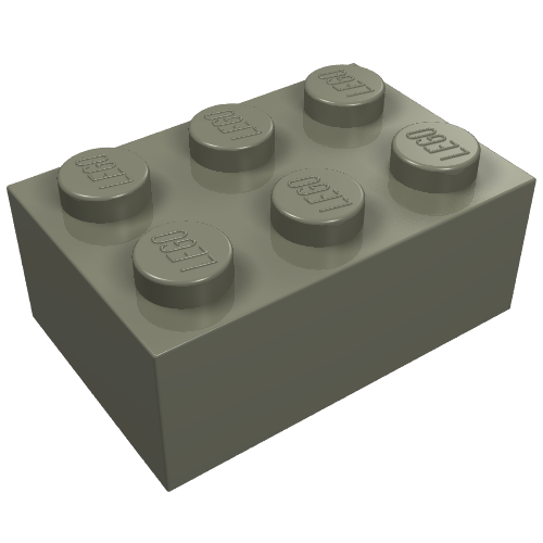 LEGO 3002 Brick 2 x 3 in Dark Gray - Authentic LEGO Part