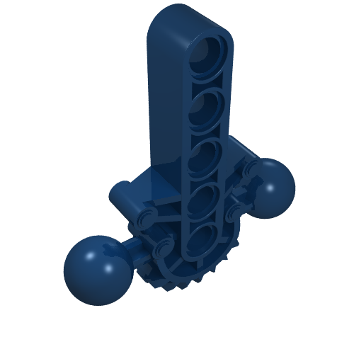LEGO 47306 Bionicle Hips / Lower Torso with 2 Ball Joint and 7 Tooth Half Gear in Dark Blue - Authentic LEGO Part