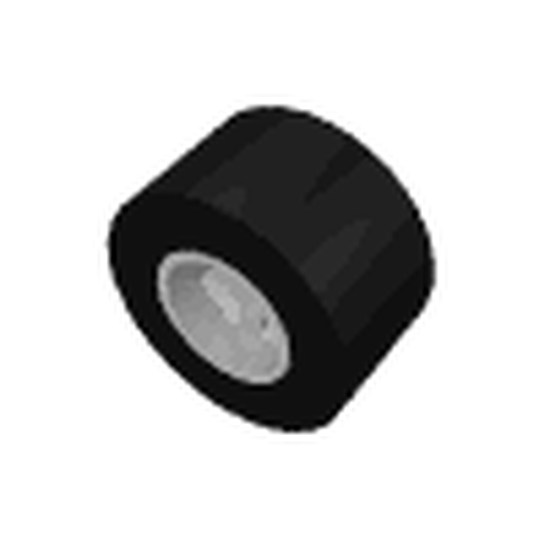 LEGO 30027bc01 Wheel 8mm D. x 9mm for Slicks, Hole Notched for Wheels Holder Pin with  Tire Smooth Small Wide Slick (30027b / 30028) in White - Authentic LEGO Part