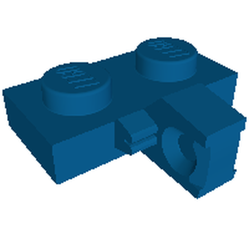 LEGO 44567b Hinge Plate 1 x 2 Locking with 1 Finger on Side without Bottom Groove in Blue - Authentic LEGO Part