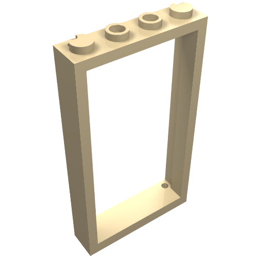 LEGO 60596 Door, Frame 1 x 4 x 6 with 2 Holes on Top and Bottom in Tan - Authentic LEGO Part