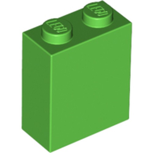 LEGO 3245c Brick 1 x 2 x 2 with Inside Stud Holder in Bright Green - Authentic LEGO Part