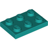 LEGO 3021 Plate 2 x 3 in Dark Turquoise - Authentic LEGO Part