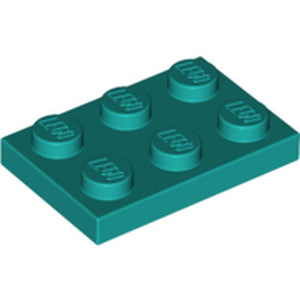 LEGO 3021 Plate 2 x 3 in Dark Turquoise - Authentic LEGO Part