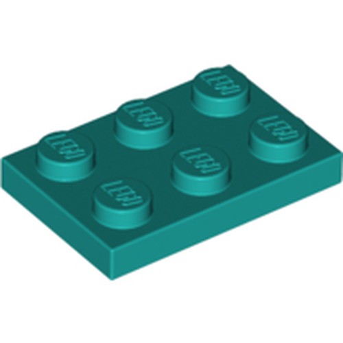 LEGO 3021 Plate 2 x 3 in Dark Turquoise - Authentic LEGO Part