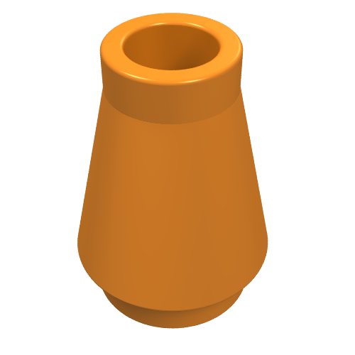LEGO 4589 Cone 1 x 1 in Orange - Authentic LEGO Part
