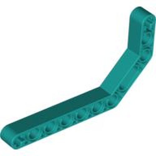 LEGO 32009 Light Bluish Gray Technic, Liftarm, Modified Bent Thick 1 x 11.5 Double in Dark Turquoise - Authentic LEGO Part