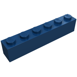 LEGO 3009 Brick 1 x 6 in Dark Blue - Authentic LEGO Part