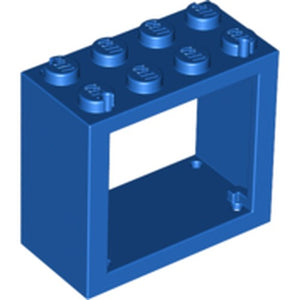 LEGO 4132 Window 2 x 4 x 3 - Solid Studs in Blue - Authentic LEGO Part