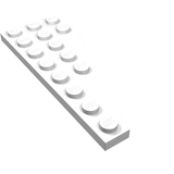 LEGO 50305 Wedge, Plate 8 x 3 Pentagonal Left in White - Authentic LEGO Part