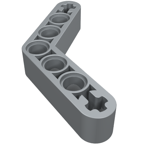 LEGO 32348 Technic, Liftarm, Modified Bent Thick 1 x 7 (4 - 4) in Pearl Light Gray - Authentic LEGO Part