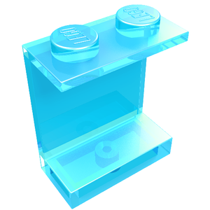 LEGO 4864a Panel 1 x 2 x 2 - Solid Studs in Trans-Light Blue - Authentic LEGO Part