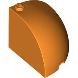 LEGO 49612 Brick, Round Corner 4 x 4 x 2 2/3 Dome Top in Orange - Authentic LEGO Part
