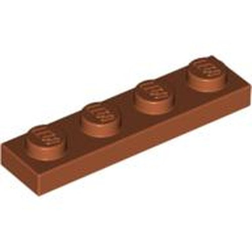 LEGO 3710 Plate 1 x 4 in Dark Orange - Authentic LEGO Part