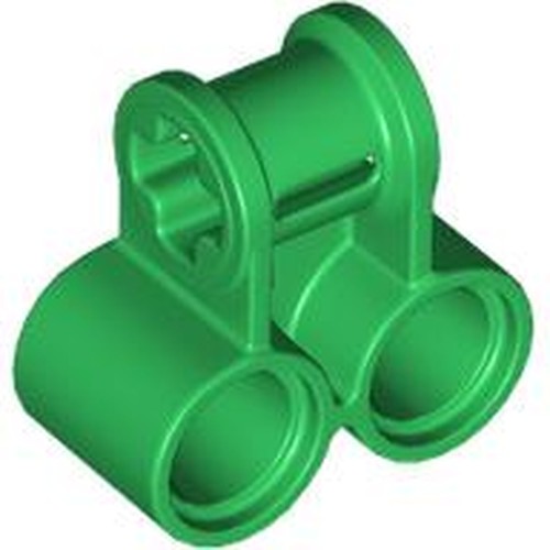 LEGO 32291 Light Bluish Gray Technic, Axle and Pin Connector Perpendicular Double in Green - Authentic LEGO Part