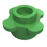 LEGO 33291 Plate, Round 1 x 1 with Flower Edge (4 Knobs / Petals) in Bright Green - Authentic LEGO Part