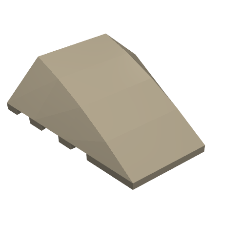 LEGO 47753 Wedge 4 x 4 Triple Curved No Studs in Dark Tan - Authentic LEGO Part