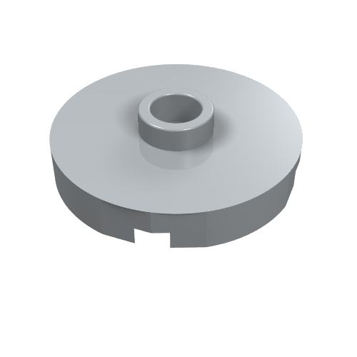 LEGO 18674 Tile, Round 2 x 2 with Open Stud in Light Bluish Gray - Authentic LEGO Part