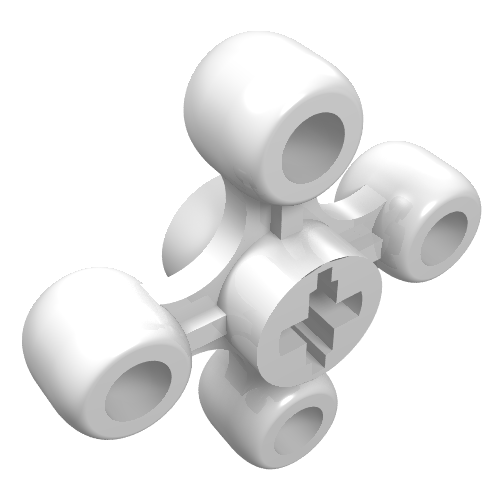 LEGO 32072 Technic Knob Cog / Gear / Wheel with Axle Hole (+ Orientation) in White - Authentic LEGO Part