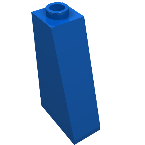 LEGO 4460b Slope 75 2 x 1 x 3 - Hollow Stud in Blue - Authentic LEGO Part
