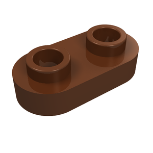LEGO 35480 Plate, Round 1 x 2 with Open Studs in Reddish Brown - Authentic LEGO Part