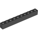 LEGO 6111 Brick 1 x 10 in Black - Authentic LEGO Part