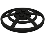 LEGO 4285b Dish 6 x 6 Inverted (Radar) Webbed - Type 2 (Underside Attachment Positions at 90 degrees) in Black - Authentic LEGO Part