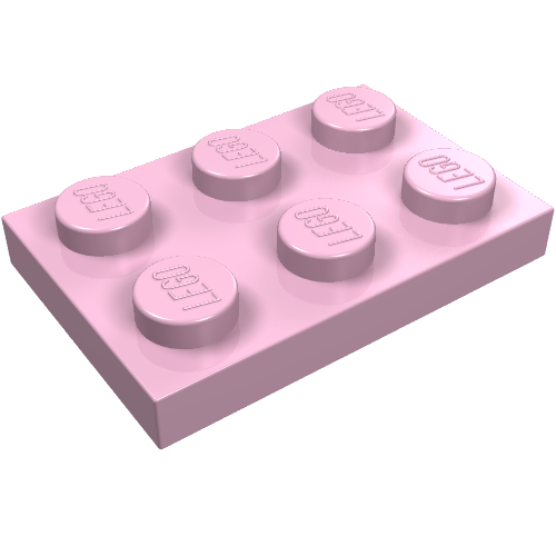 LEGO 3021 Plate 2 x 3 in Bright Pink - Authentic LEGO Part