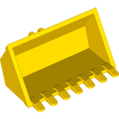 LEGO 30394 Vehicle, Digger Bucket 7 Teeth 3 x 6 with Locking 2 Finger Hinge in Yellow - Authentic LEGO Part