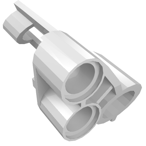 LEGO 32528 Technic, Panel Fairing # 6 Small Short, Large Hole, Side B in White - Authentic LEGO Part