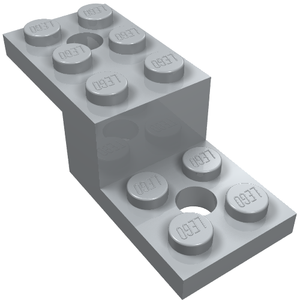 LEGO 11215 Bracket 5 x 2 x 1 1/3 with 2 Holes and Bottom Tube in Light Bluish Gray - Authentic LEGO Part