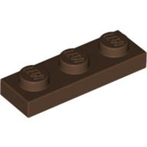 LEGO 3623 Plate 1 x 3 in Brown - Authentic LEGO Part