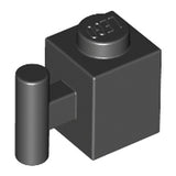 LEGO 2921 Brick, Modified 1 x 1 with Bar Handle in Black - Authentic LEGO Part