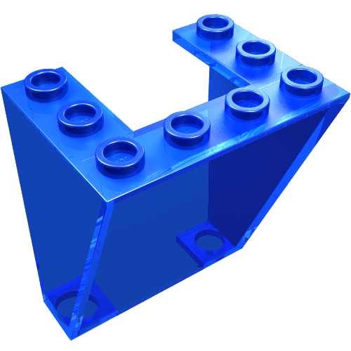 LEGO 4872 Windscreen 3 x 4 x 4 Inverted in Trans-Dark Blue - Authentic LEGO Part