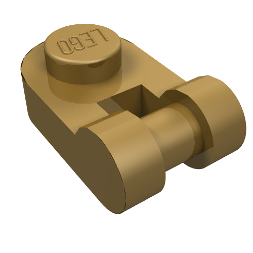 LEGO 26047 Plate, Round 1 x 1 with Bar Handle in Pearl Gold - Authentic LEGO Part