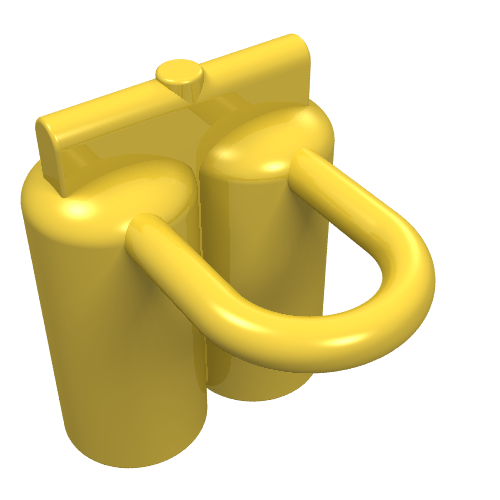 LEGO 3838 Minifigure Air Tanks in Yellow - Authentic LEGO Part
